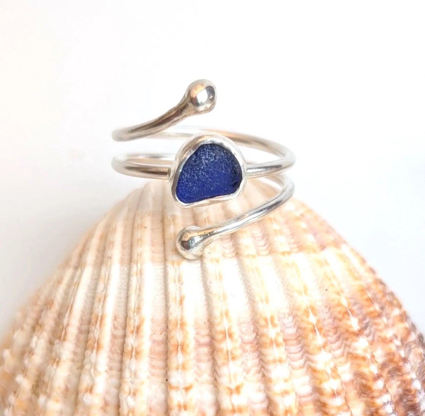 Adjustable Sea Glass Rings