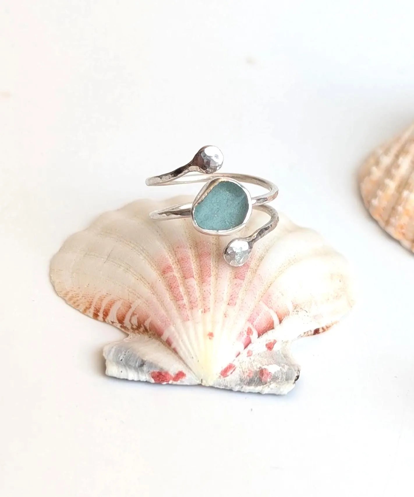 Adjustable Sea Glass Rings
