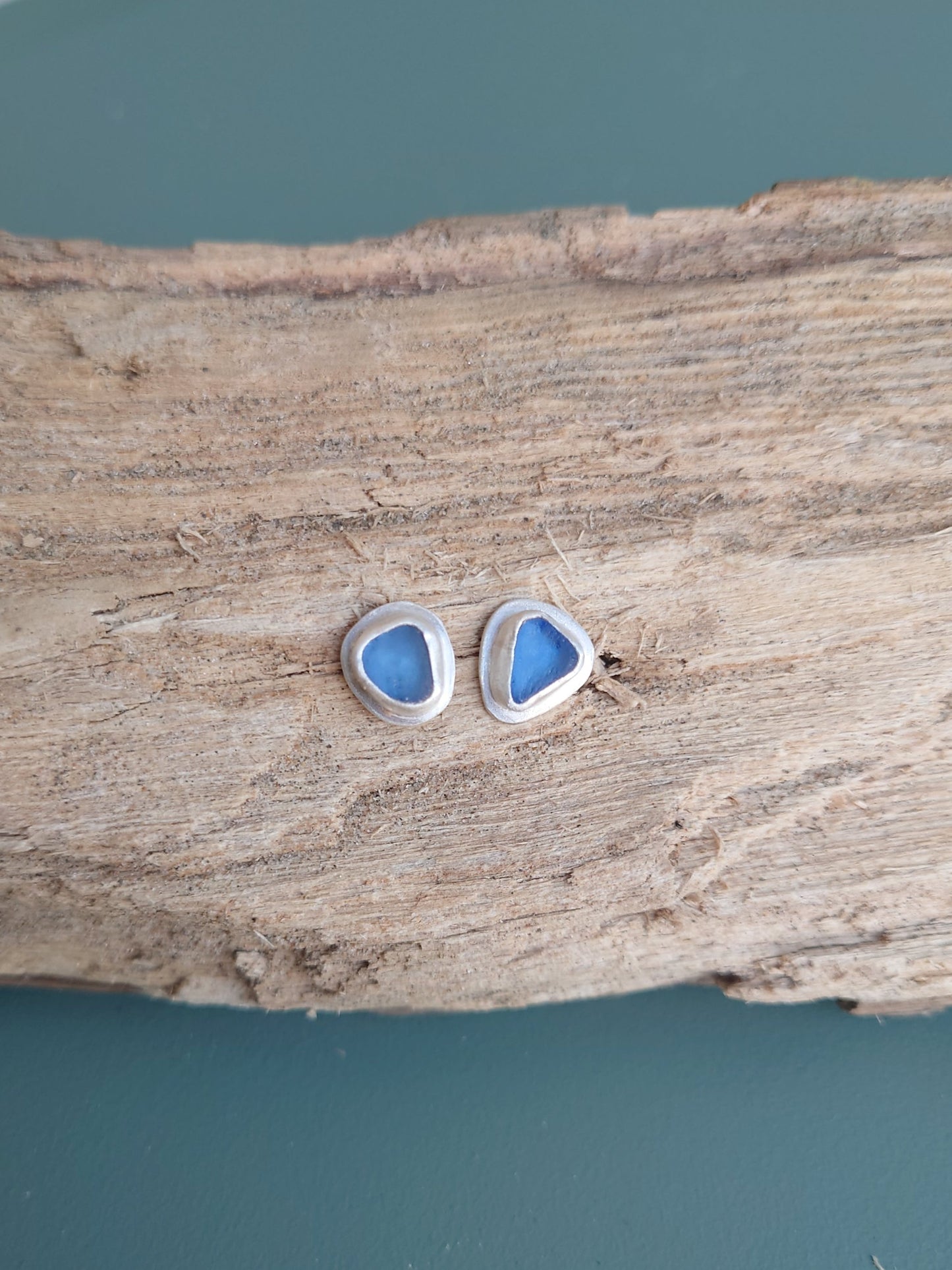 Sea Glass Satin Studs