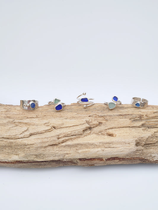 Adjustable Sea Glass Ring Collection