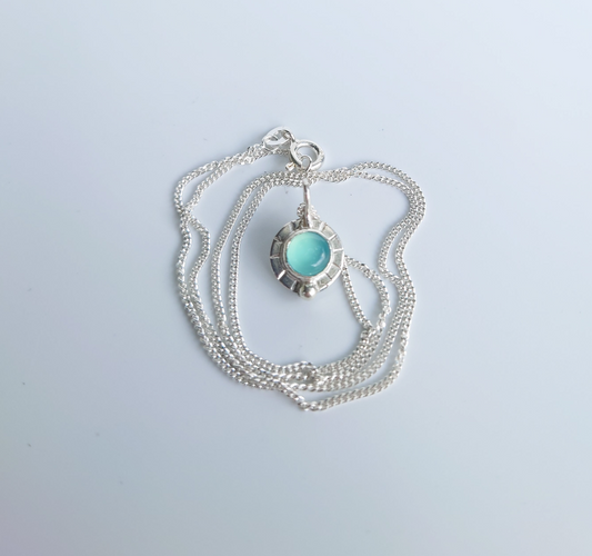 Aqua Chalcedony necklace