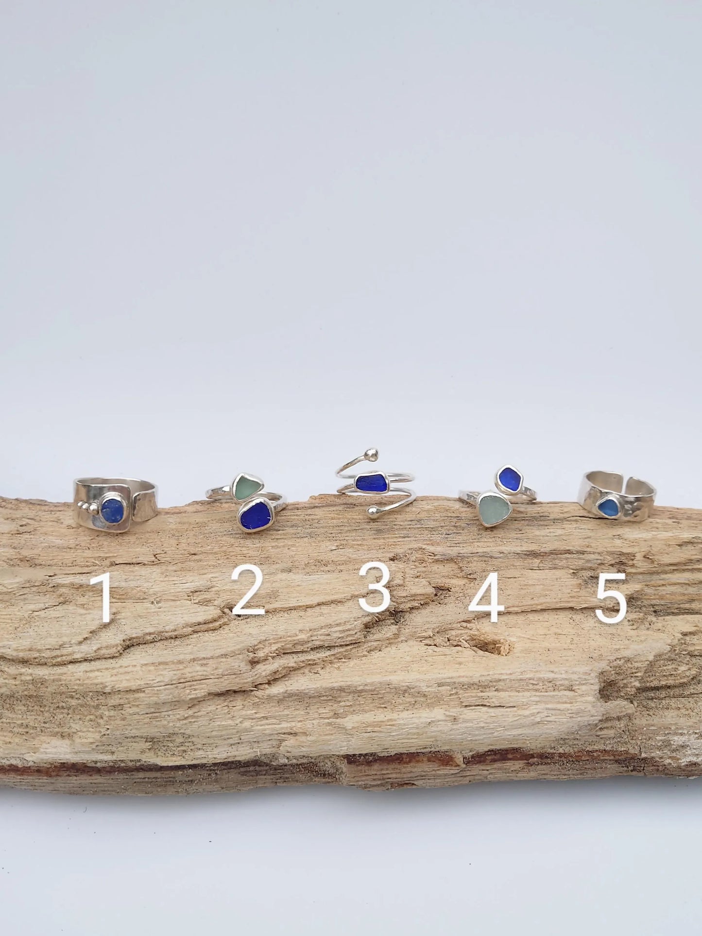 Adjustable Sea Glass Ring Collection